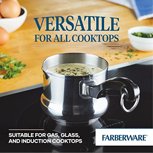 Farberware Classic Series Stainless Steel Butter Warmer/Small Saucepan Dishwasher Safe, 0.625 Quart, Silver #TOP2