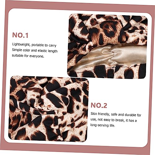 BESTYASH Delicate Adult Turban Female Chemo Hat Satin Cap for Sleeping Hair Bonnet Leopard4