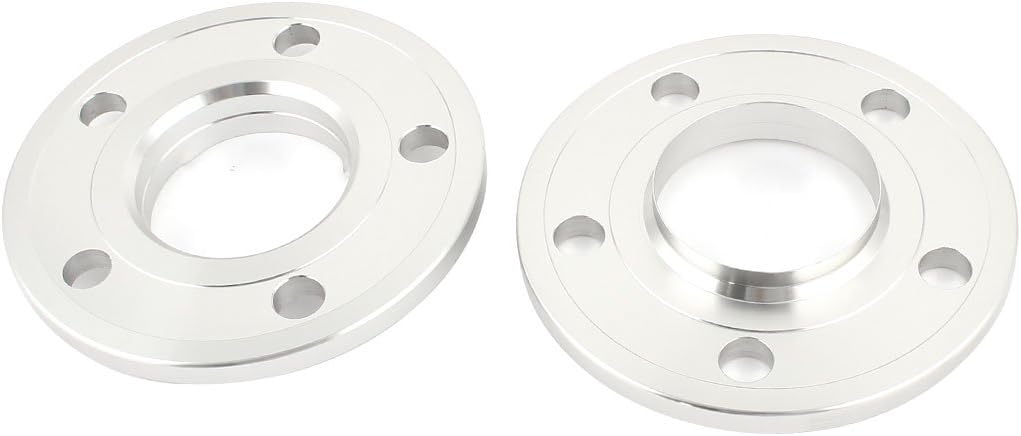 Car Aluminum 66.6mm Center drill hole Wheel Flange Spacers Adapters Pair