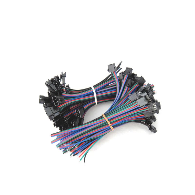 Wiring Connecting Terminals 50Pair/lot 2pin 3pin 4Pins 5pin Male Female RGB Wire Connector Cable for SMD 3528 5050 LED Lights - (Pins: 3pin)