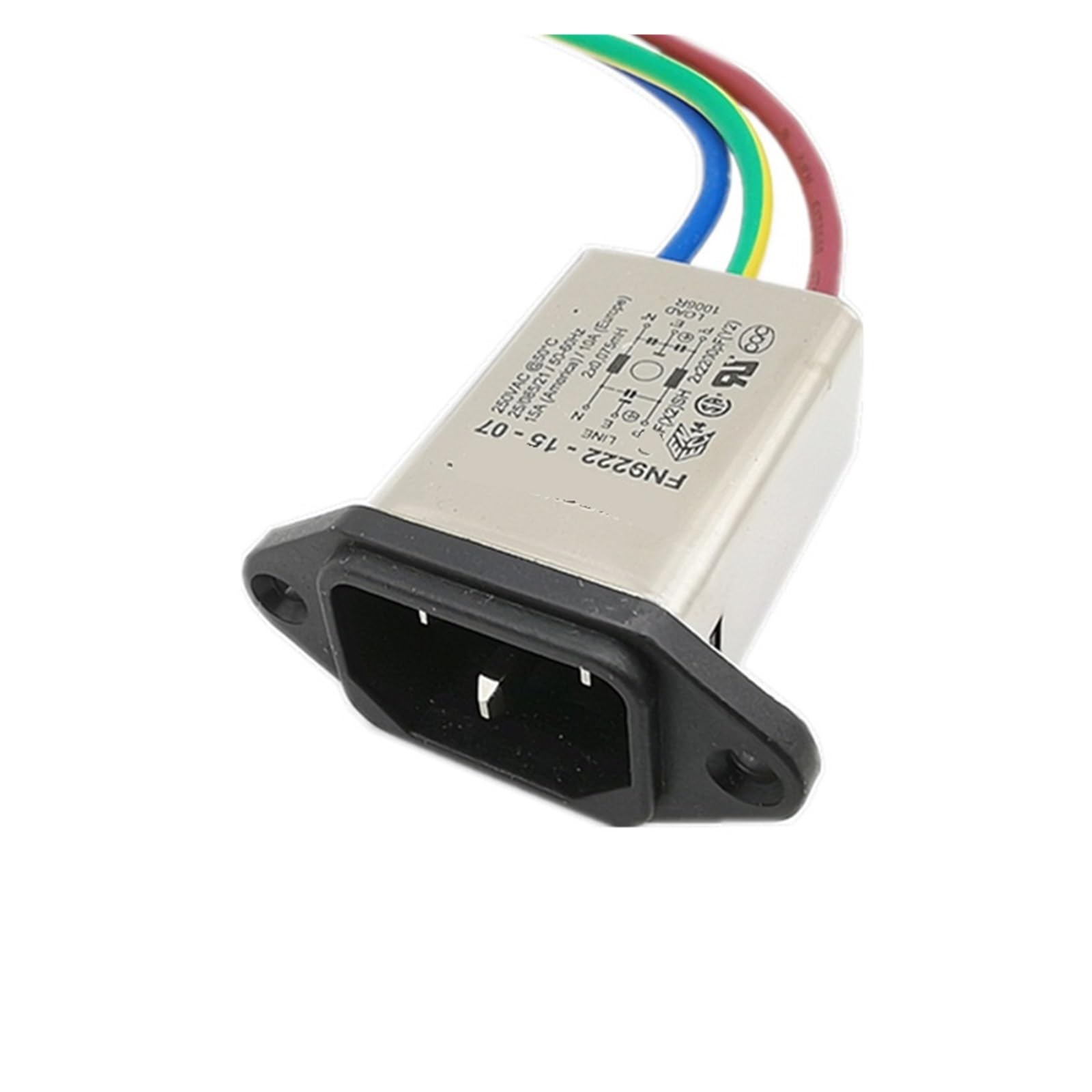 Filtro FN9222-15-07 elimina ruidos eléctricos en tomas de 220V 15A