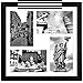 Collage Picture Frame - Displays Four 4x6 Inch Photos (Two Landscape Pictures & Two Portrait Pictures) with Mat and 12x12 inch without the Mat - Top Selling Square Picture Frames