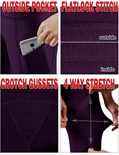 image for ODODOS Women's High Waist Yoga Capris with Pockets,Tummy Control,Worko