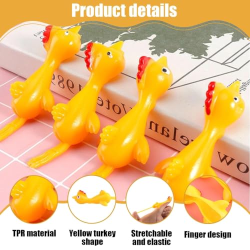 CHAOTEMAI 30 Pièces Poulet Jouets Fantaisie et Gadgets Extensible Slingshot – vue 3