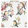 Gift Boutique 100 Spring Bird Floral Cocktail Beverage Napkins Disposable Paper Summer Birds Flowers Watercolor Dessert Napkin Birthday Party Supplies
