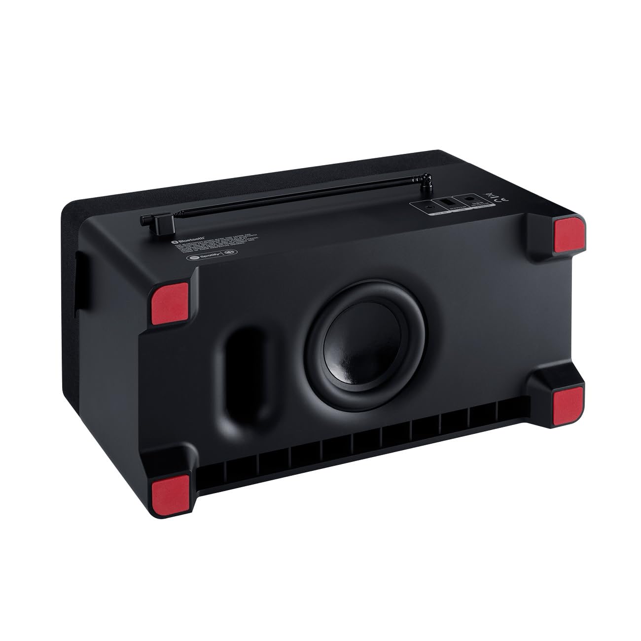 Teufel Radio 3SIXTY - Altavoz Bluetooth con Radio Digital Premium Internet Dab+, Sonido de 360 Grados, función de Banco de energía, subwoofer, función de Despertador - Negro