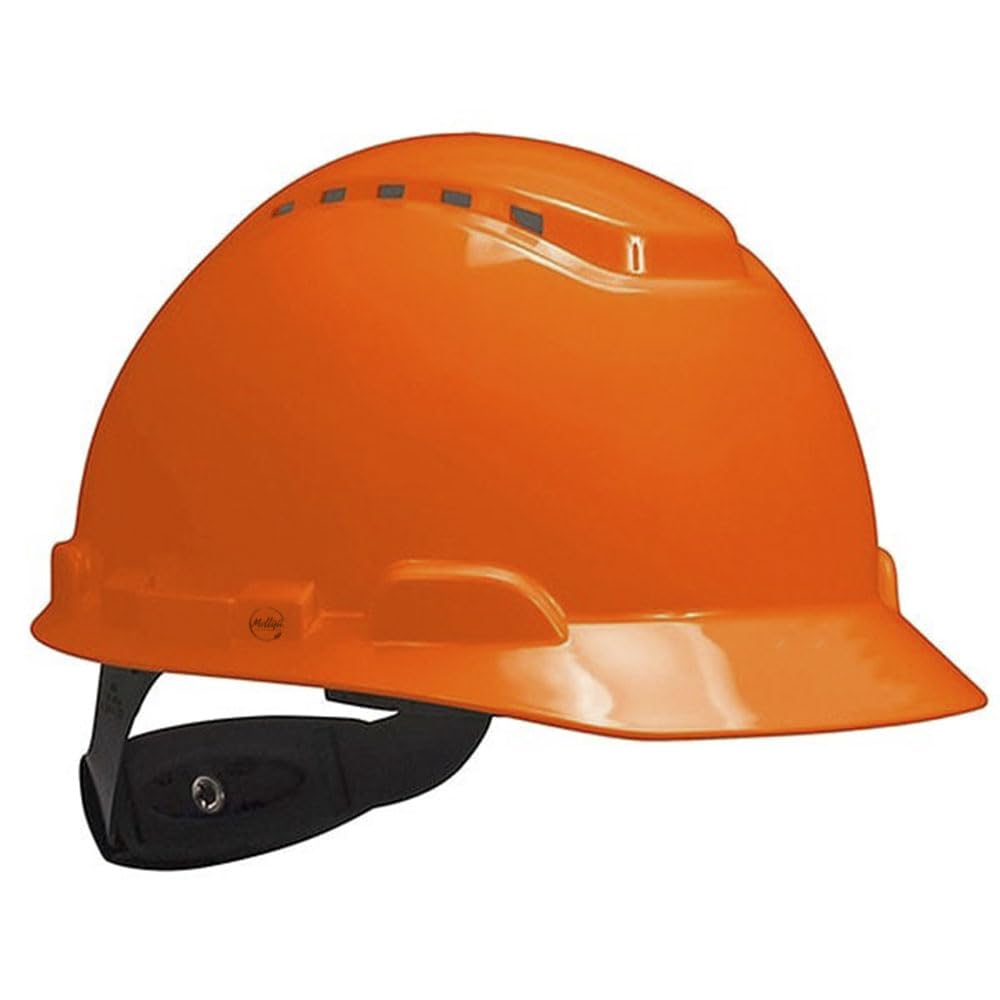 Hard Hat, HDPE, Pressure Diffusion Ratchet Suspension, High-Visibility Orange, Mfr: 76450-NUV-H707VL-A