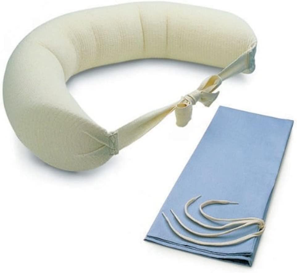 McKenzie Night Roll, Pain Relief Pillow for Lower Back for Spinal Support and Poor Posture Corrector, Wasits up to 100cm, White