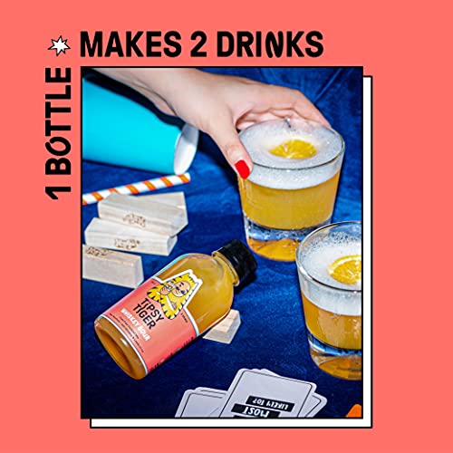 Image of Tipsy Tiger Whiskey Sour, Whiskey Cocktail Mixer, Makes 6 Drinks, Less Than 5% added Sugar, 250ml (Pack of 3 bottles), Fuss Free- Just add Ice and Alcohol