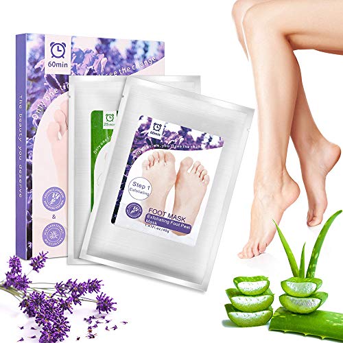Foot Mask 2 Pairs Foot Peel Mask Exfoliating Booties Peeling Away Calluses and Dead Skin Cells Make Your Feet Smooth and Soft
