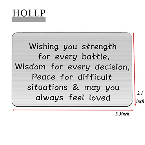 HOLLP Christianity Prayer Jewelry Christian Keychain Religion Strength Keyring Wishing You Strength For Every Battle Gift2