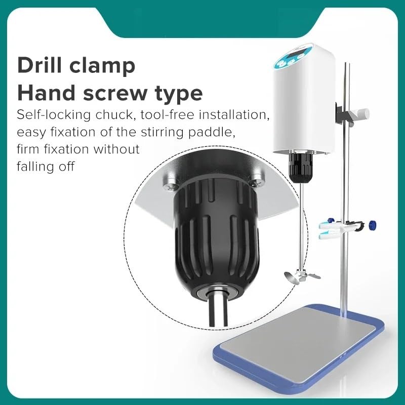 Homogenizer, Laboratory Stirrer Electric Stirrer Digital Display Overhead Stirrer Lab Mixer Lab Equipment(OS-10L)