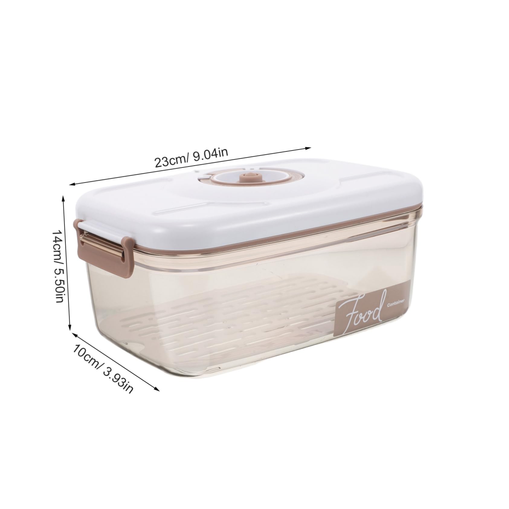 Operitacx Contenitore Sottovuoto per Alimenti 2, 1 l Beige, Plastica