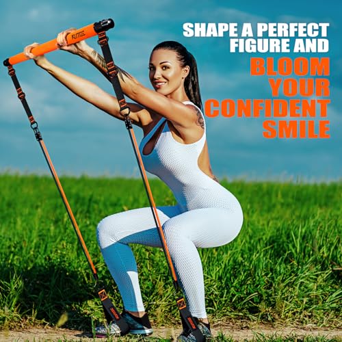Kutize STRENGTH TRAINING EQUIPMENT Pilates Bar Kit With Resistance Bands, Pilates Equipment, Multifunctional Pilates Bar For Women & Men, Pilates Bar Kit For For Hip, Back, Arm, Full-Body Workouts, Home Gym Strength Training Equipment thumb #2