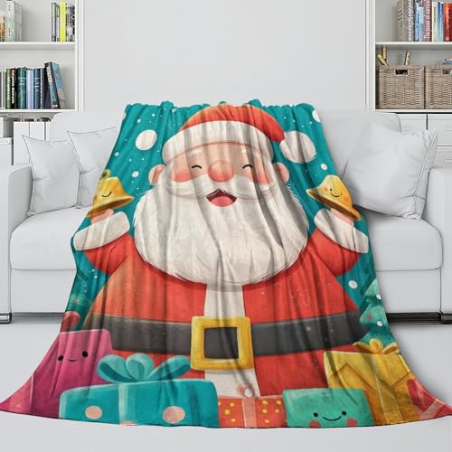 Couverture en Flanelle de Noël 200x230cm Chaude pour Canapé - 5