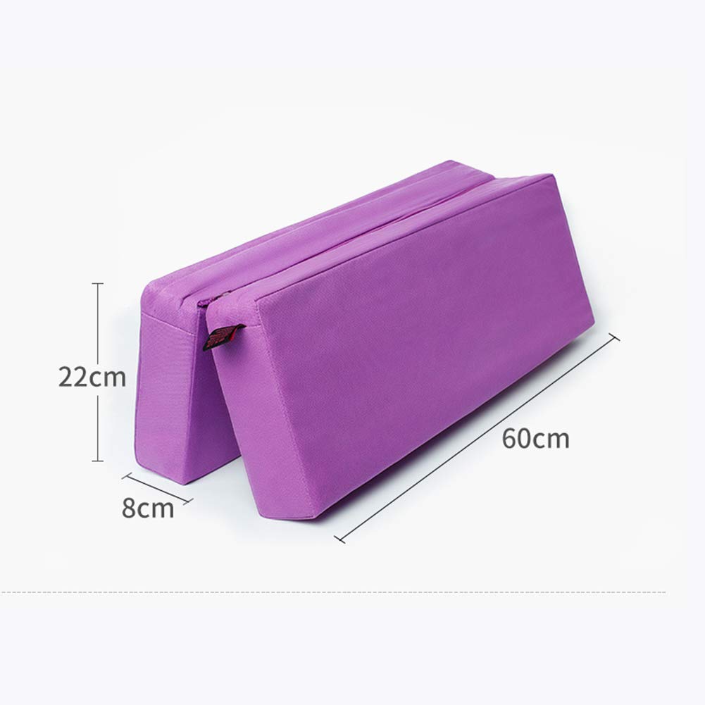 GZD Yoga de Almohadas, Cojines de Hombro Rectangular auxiliares Bolster portátil Plegable Suelo Yoga Ejercicios de Yoga Almohadas Complementos- - aliviar la Fatiga y Forma de Cuerpo,Marrón