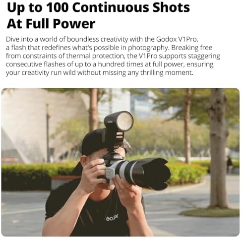 Godox V1Pro-S 76Ws TTL Round Head Flash HSS 1/8000s Built-in Battery for Sony Cameras