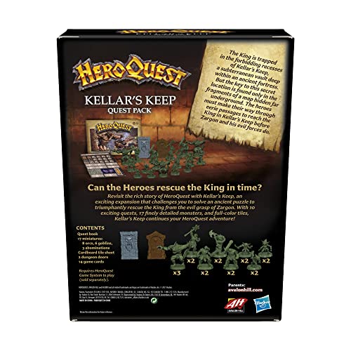 Hasbro Gaming Avalon Hill HeroQuest Kellar's Keep Expansion miniatura 3