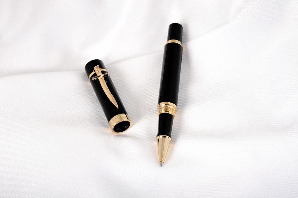 Piguet Genève – Pluma estilográfica y bolígrafo rollerball de lujo y diseño ergonómico –Mehmed el Conquistador– Plumín M – En caja de regalo con recambio universal y convertidor (Bolígrafo Rollerball)