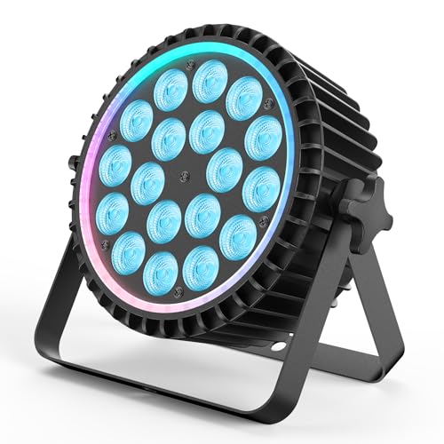 180W LED Par Scheinwerfer, RGBW 18 LED Par licht mit 35 Zusatzscheinwerfern, Disco Partylicht mit...
