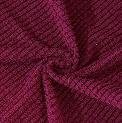 Elastic Stretch Chair Seat Cover Round Spandex Chair Covers Covers Removable Washable fit for Office Chairs,Dining Room Chairs,Bar Stools (Dark Purple) - Image 2