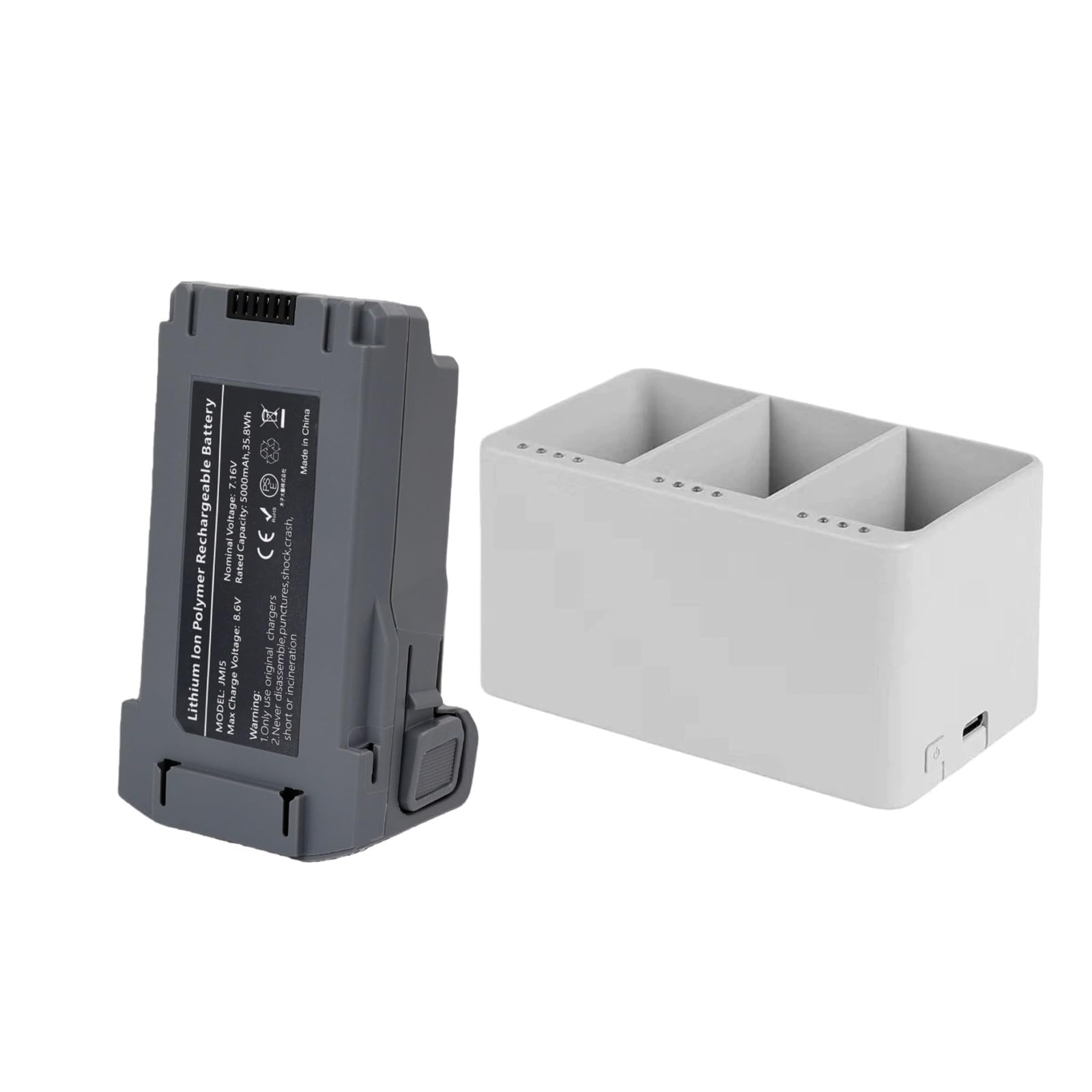 5000mAh Intelligent Flight Drone Battery Compatible For DJI Mini 5 Pro Plus Replacement Battery With Up To 52 Minutes Of Flight Time(1pcs+Sancang Charging)