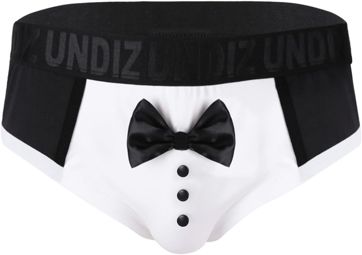 Men's 3 Pieces Tuxedo Bow Tie Collar Briefs with Bracelets Waiter Gentleman Cosplay Costume