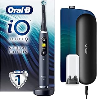 Oral-B iO9 Electric Toothbrush, Gifts For Women / Men, App Connected Handle, 1 Ultimate Clean Toothbrush Head & Charging Travel Case, 7 Modes, Teeth Whitening, 2 Pin UK Plug, Special Edition