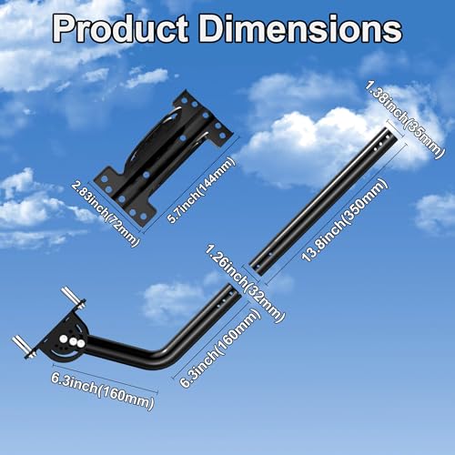 Support d'antenne universel 3,5 cm mât de fixation mur et avant-toit