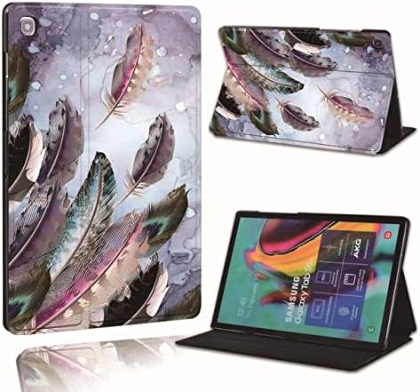 For tablets - tablets e books For Samsungs Galaxys Tab A 8.0 9.7 10.1 10.5/S6 Lite/A6 7"10" /E 9.6/S5E/A7/A7 LITE- Printed Tablet Leather Stand Case Cover (14.purple feather Tab A7 Lite 8.7)