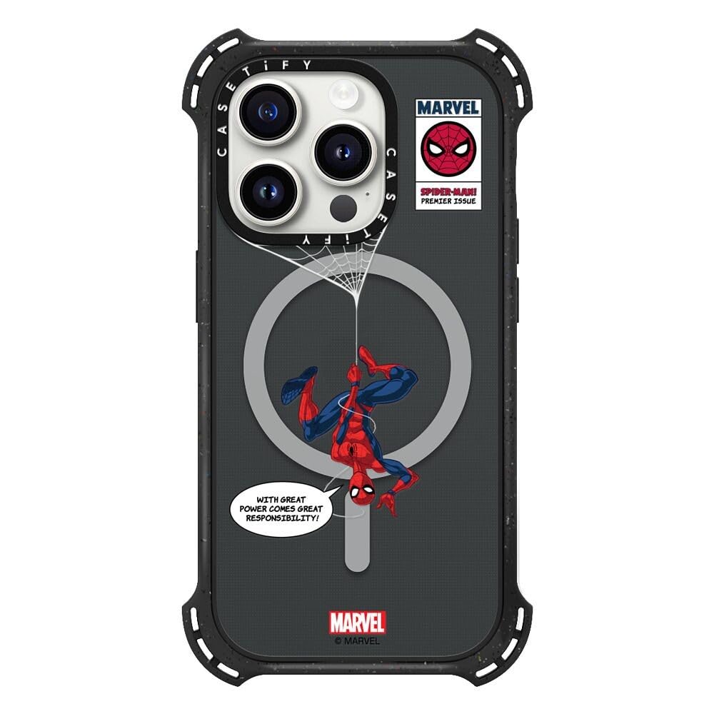 CASETiFY　スパイダーマン　iPhone15 Pro max Amazon.com: CASETiFY Bounce iPhone 15 Pro Case [Spider-Man Co-Lab