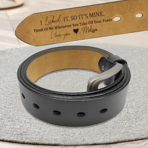 Personalized To Husband I'm Proud Of You Belt - Engraved Leather For Husband, Father's Day Gift For Men, Husband2