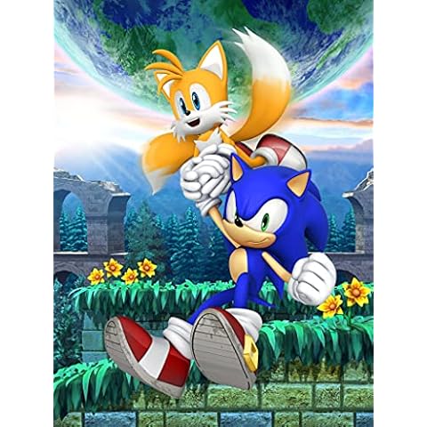 Tails Sonic the Hedgehog Japanese Anime Sega Game Cartoon Print Poster Wall Art Picture A4 + Cover