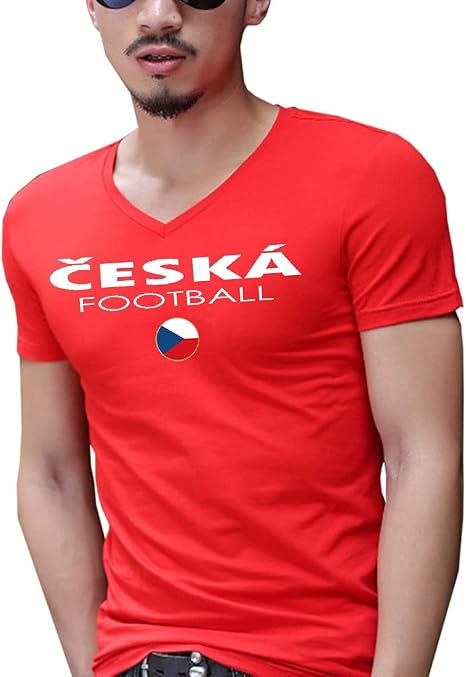 Amazon Co Jp チェコサッカーチームtシャツ 女性用vネックtシャツ スリムコットン半袖 大人サイズs 5xl Color Red A Size Adult Large 服 ファッション小物 Amazon Co Jp チェコサッカーチームtシャツ 女性用vネックtシャツ スリムコットン半袖 大人サイズs 5xl Color Red A Size Adult Large 服 ファッション小物
