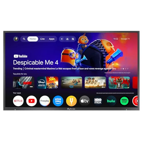 SYLVOX Outdoor TV, 70 inch 2000 Nit High Brightness Smart TVs, 4K Sunlight Readable Display, IP56 Waterproof, Smart TV for Outdoor Households or Commercial Places (Pool Pro 2.0/2024)