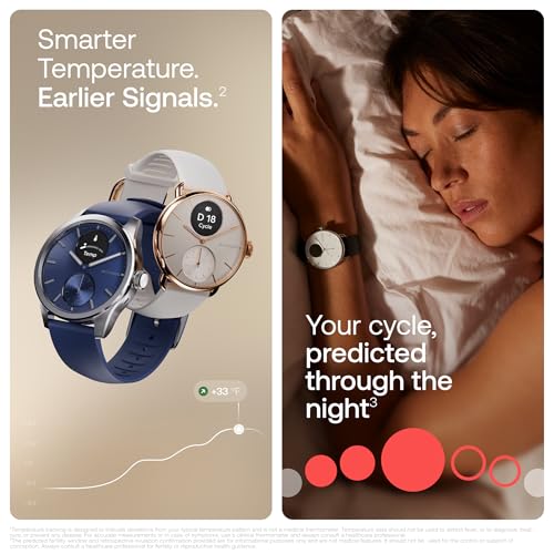 Image of WITHINGS ScanWatch 2 - Hybrid Smart Watch, Heart Rate Monitoring, Fitness Tracker, Cycle Tracker, Sleep Monitoring, GPS Tracker, 30-Day Battery Life, Android & Apple Compatible, HSA /FSA