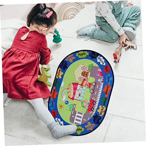 STOBOK Game Tapijt Vloerkleed Auto Vloermat Vloerkussens Voor Kinderen Fun Tapijt City Map Baby Mat Baby Kruipen Vloermat Baby Game Gebied Tapijt Kinderen Voet Mat Cartoon Baby Crawl Mat - Afbeelding 8
