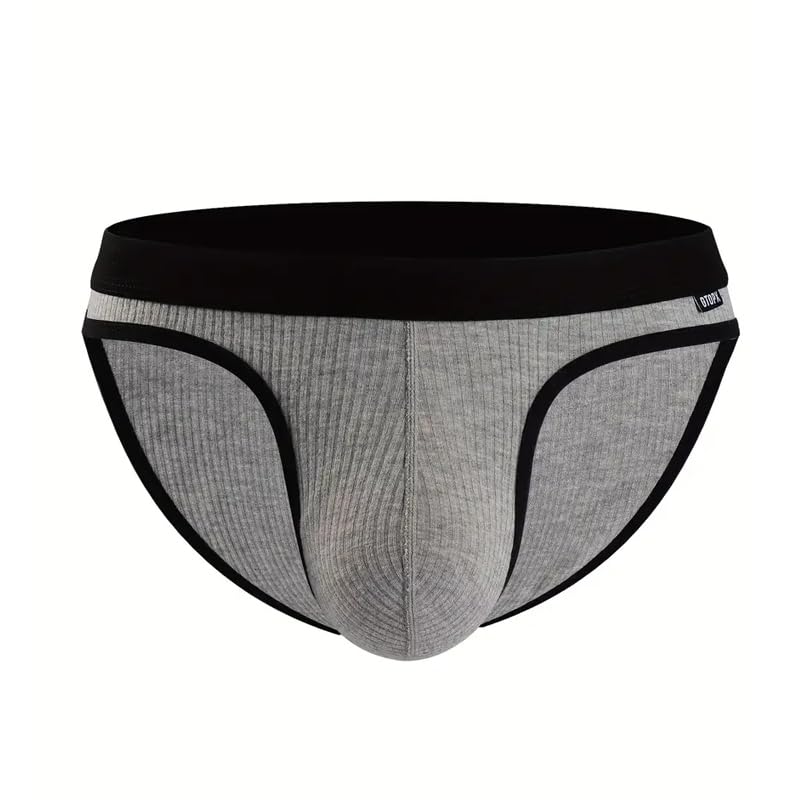 3 Pcs Men's Threaded Fabric Comfortable, Breathable Underwear3