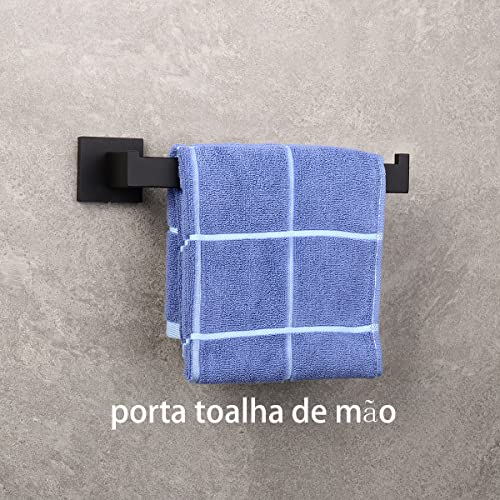 Conjunto de suporte de toalha de acessórios de hardware de banheiro, inclui barra de suporte de toal