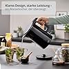 KHG Wasserkocher WK 102W 1,5 L Edelstahl 2200 W kabellos mit 360° Sockel Abschaltautomatik Trockengehschutz kompakt schwarz modern leicht zu bedienen #1
