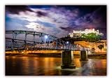 XXL Poster 100 x 70cm (F-224) Blick auf Salzburg und die 