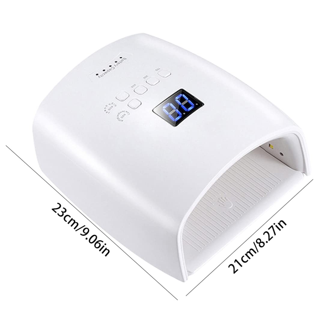 UV LED Nail Lamp 48W 30 LEDs Cordless Nail Dryer Rechargeable Gel Polish Curing Light White Led Nail Lamp Cordless Gel Light Nail Dryer Lamp Uv Gel Lamps Wireless Nail Light