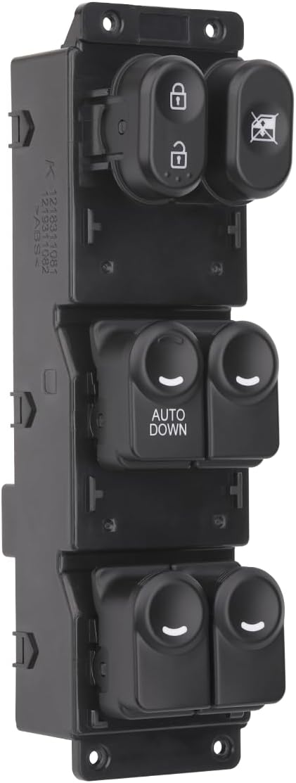 Power Master Window Switch Control Button Front Left Driver Side Compatible with 2011 2012 2013 2014 2015 2016 2017 Hyundai Accent, Replacement OEM 93570AP1R101, 93570-1R111, 1 Auto, 16 Pins