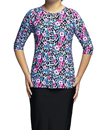 Image of Girl Modest Tznius Rashguard for Girls, 3 /4 Sleeve UPF 50+ Sun Protection
