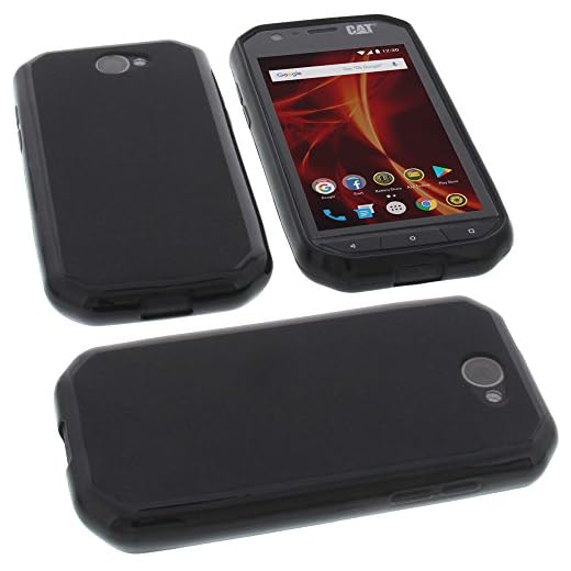 foto-kontor Tasche kompatibel mit CAT S31 Gummi Hülle TPU Schutz Handytasche schwarz