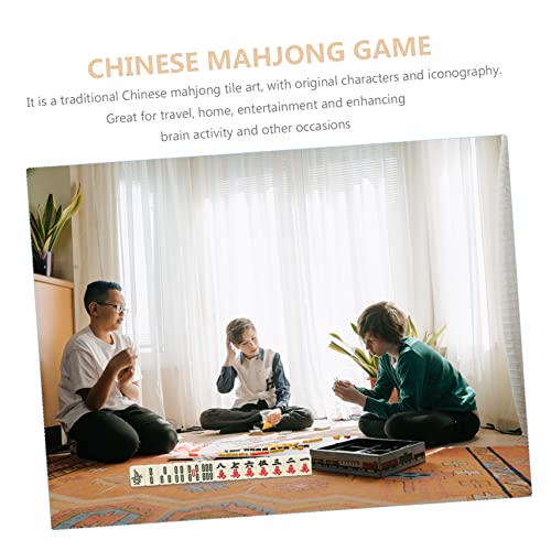 Jeu de mahjong portable chinois compact pour jouer partout sans s'encombrer