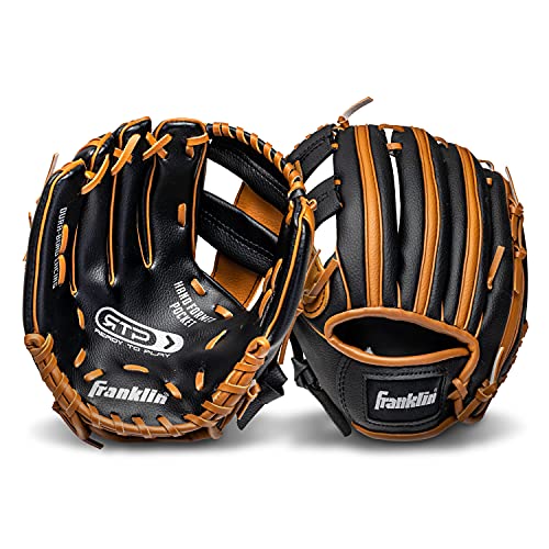 Image of Franklin Sports Kids Baseball Gloves - RTP Youth Teeball Glove + Ball Set - Boys + Girls Teeball Mitt Set - Kids + Toddlers - 9.5 inch