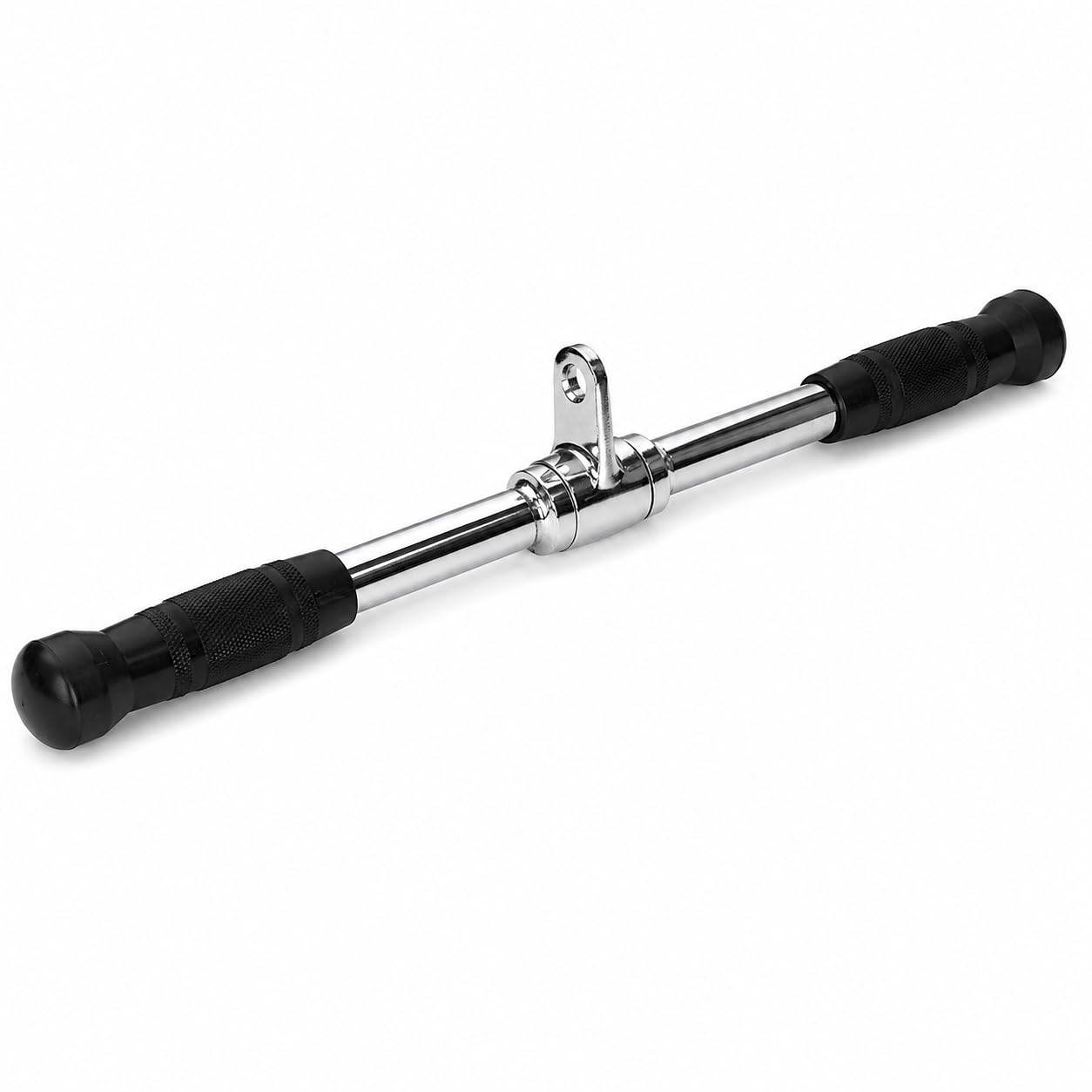 18 Inch LAT Pull Down Straight Bar for Gym | Chrome Steel Revolving Cable Attachment with Rubber Grip | Tricep Press Down Bar for Home Gym, Biceps, Back, Shoulder & Lat Workout | Heavy Duty Gym Handle-picture-12