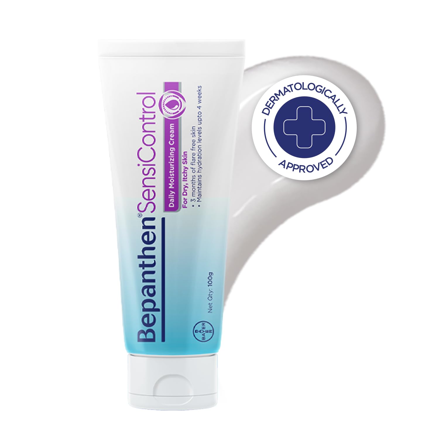 Bepanthen SensiControl Daily Moisturizing Cream (100g), World’s No.1 Skincare Brand For Very Dry & Sensitive Skin, Long Lasting, Restores Skin Barrier. Dermatologically Approved With Pro Vitamin B5, Prebiotic.