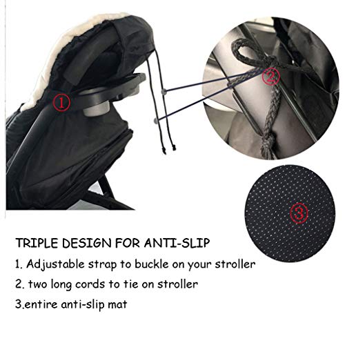 German Designed Universal Stroller Footmuff, 5 Way Zippers Style For Baby Easy In & Out Of Water Repellent Bunting Bag, Height/Temperature Adjustable Anti-Kick Toddler Stroller Sleeping Bag #TOP5